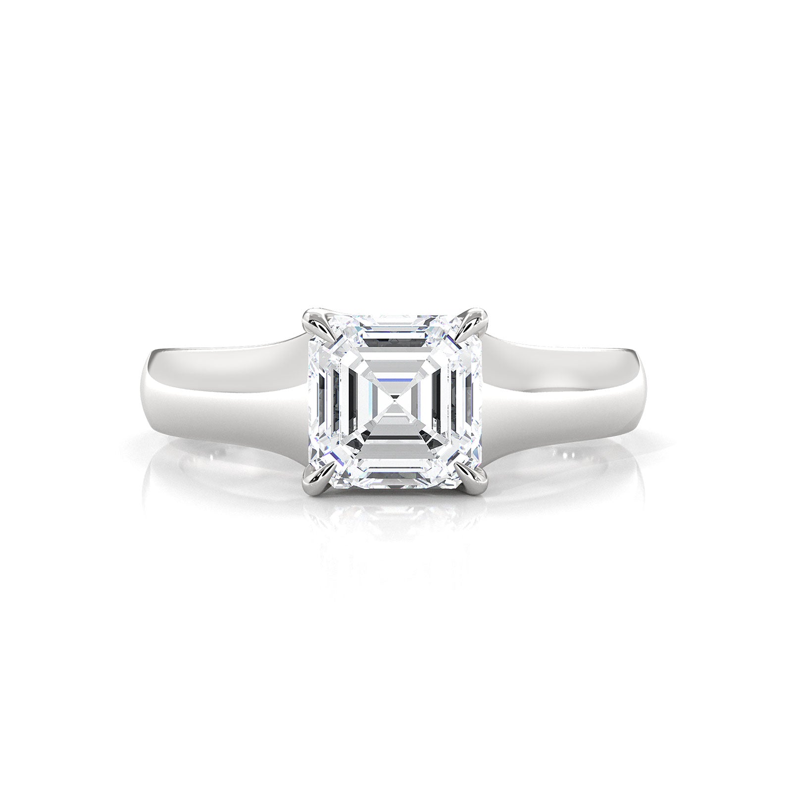 5g Trellis Solitaire Lab Grown Diamond IGI Certified Engagement 5.5mm Ring 1.00 Ctw.